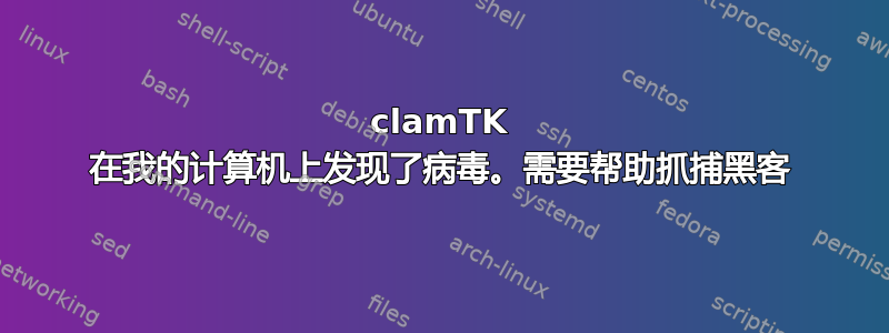 clamTK 在我的计算机上发现了病毒。需要帮助抓捕黑客