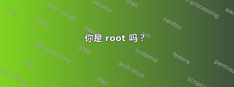 你是 root 吗？