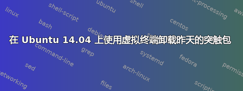 在 Ubuntu 14.04 上使用虚拟终端卸载昨天的突触包