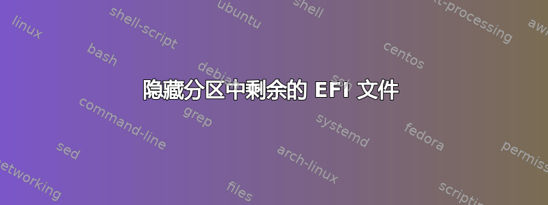 隐藏分区中剩余的 EFI 文件