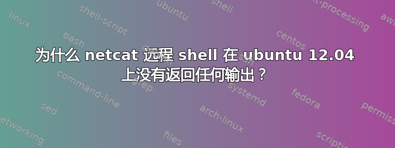 为什么 netcat 远程 shell 在 ubuntu 12.04 上没有返回任何输出？