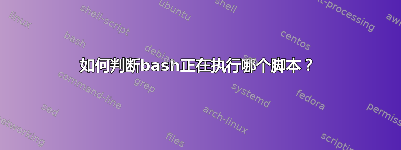 如何判断bash正在执行哪个脚本？