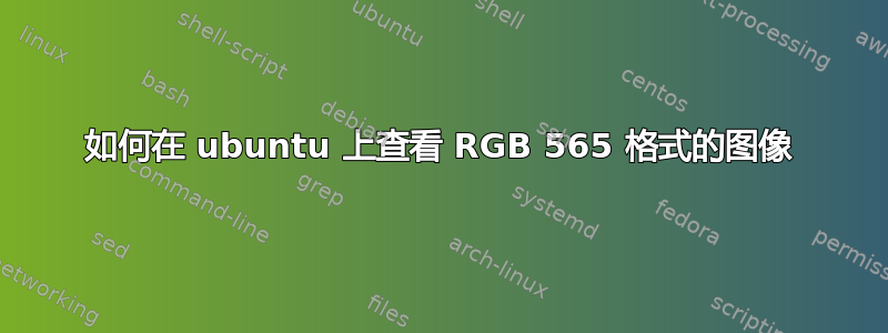 如何在 ubuntu 上查看 RGB 565 格式的图像