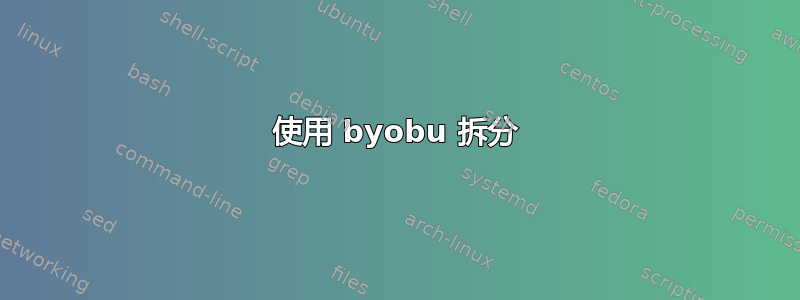 使用 byobu 拆分