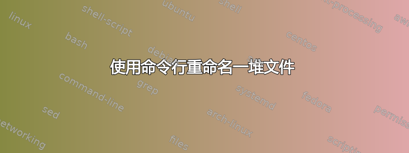 使用命令行重命名一堆文件