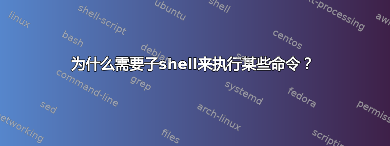 为什么需要子shell来执行某些命令？