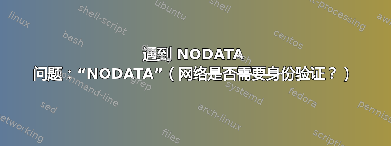 遇到 NODATA 问题：“NODATA”（网络是否需要身份验证？）