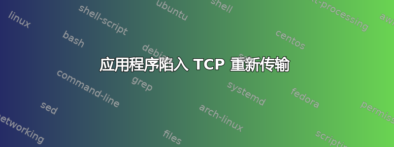 应用程序陷入 TCP 重新传输