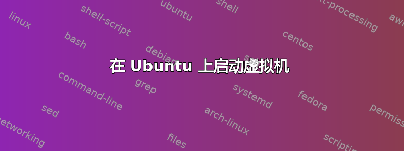 在 Ubuntu 上启动虚拟机