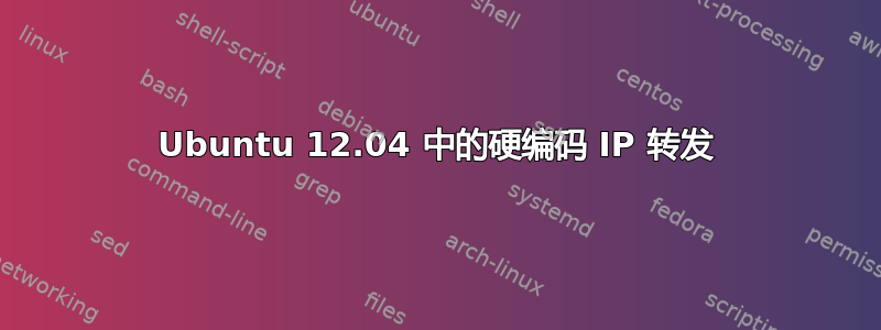 Ubuntu 12.04 中的硬编码 IP 转发