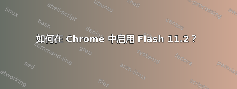 如何在 Chrome 中启用 Flash 11.2？