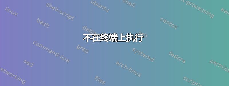 不在终端上执行