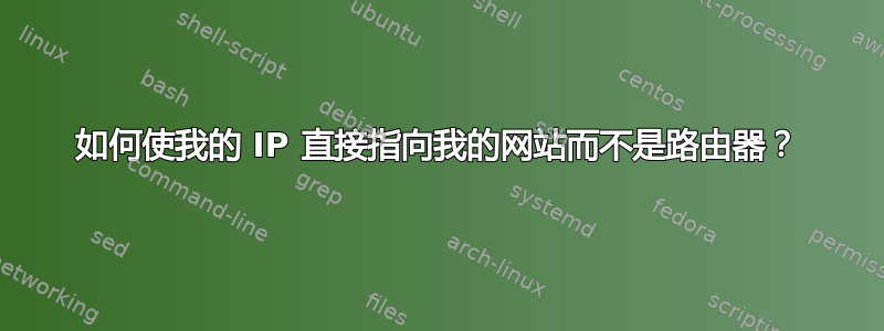 如何使我的 IP 直接指向我的网站而不是路由器？