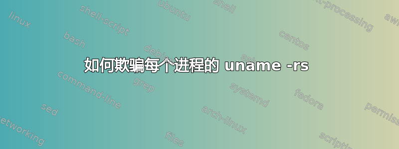 如何欺骗每个进程的 uname -rs