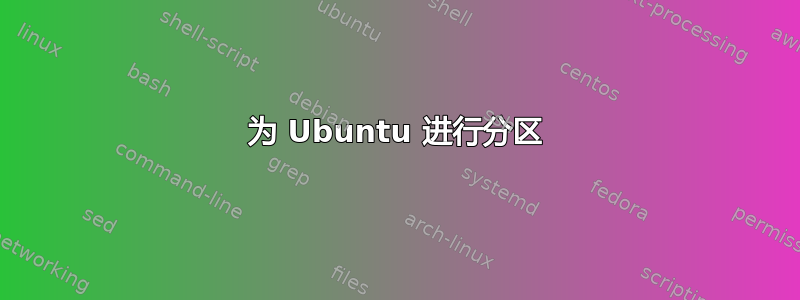 为 Ubuntu 进行分区