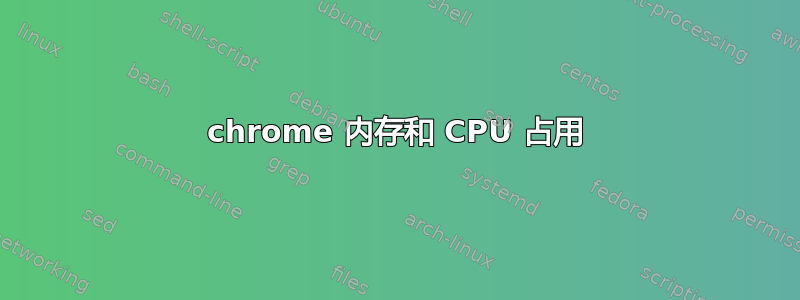 chrome 内存和 CPU 占用