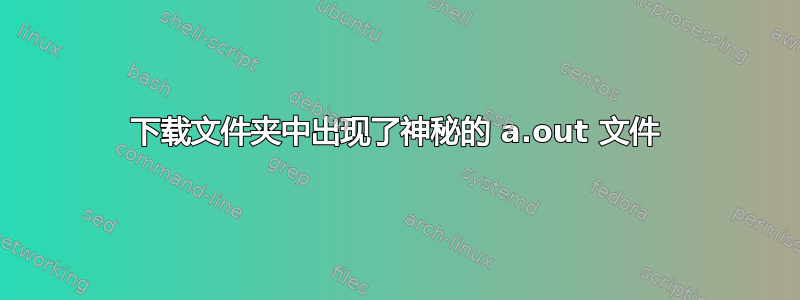 下载文件夹中出现了神秘的 a.out 文件