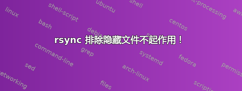 rsync 排除隐藏文件不起作用！