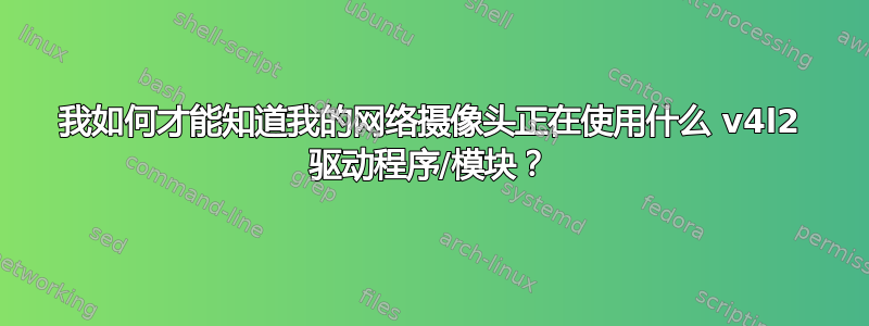 我如何才能知道我的网络摄像头正在使用什么 v4l2 驱动程序/模块？