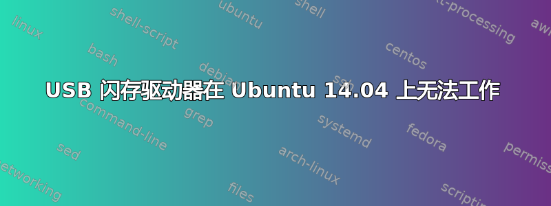 USB 闪存驱动器在 Ubuntu 14.04 上无法工作