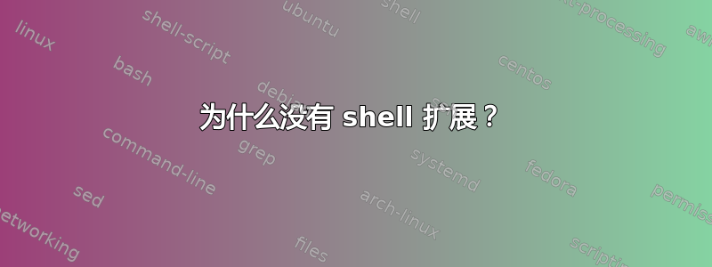 为什么没有 shell 扩展？