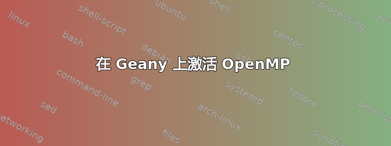 在 Geany 上激活 OpenMP