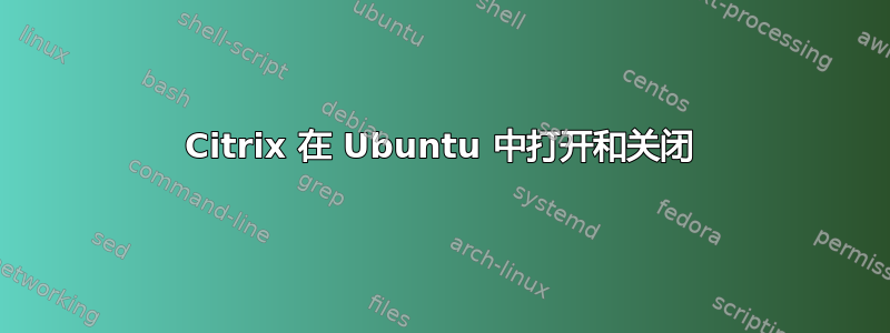 Citrix 在 Ubuntu 中打开和关闭