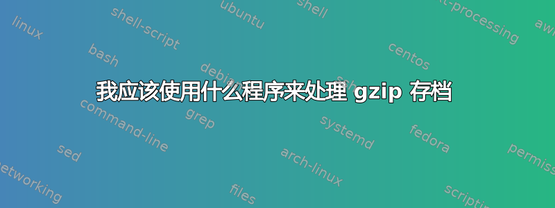 我应该使用什么程序来处理 gzip 存档