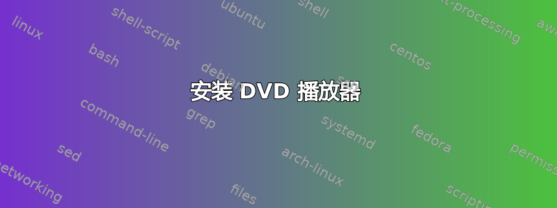 安装 DVD 播放器