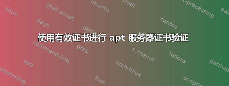 使用有效证书进行 apt 服务器证书验证