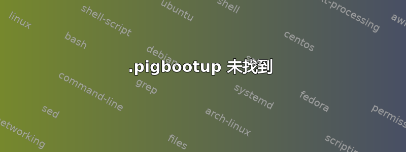 .pigbootup 未找到