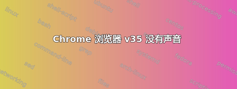 Chrome 浏览器 v35 没有声音