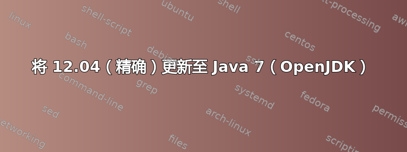 将 12.04（精确）更新至 Java 7（OpenJDK）