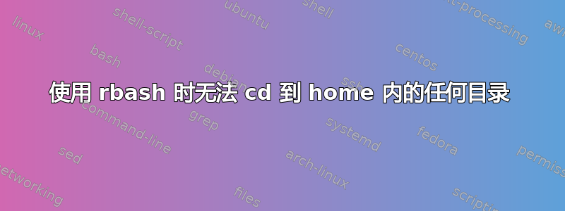 使用 rbash 时无法 cd 到 home 内的任何目录