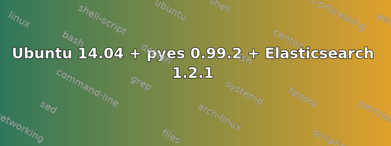 Ubuntu 14.04 + pyes 0.99.2 + Elasticsearch 1.2.1