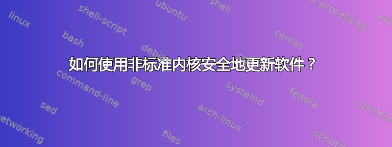 如何使用非标准内核安全地更新软件？