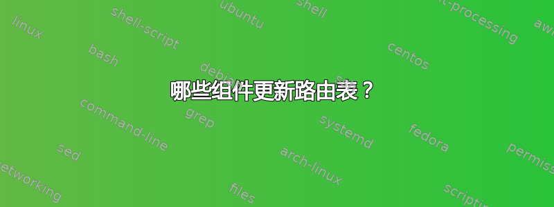 哪些组件更新路由表？