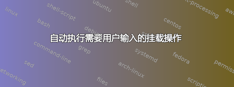 自动执行需要用户输入的挂载操作