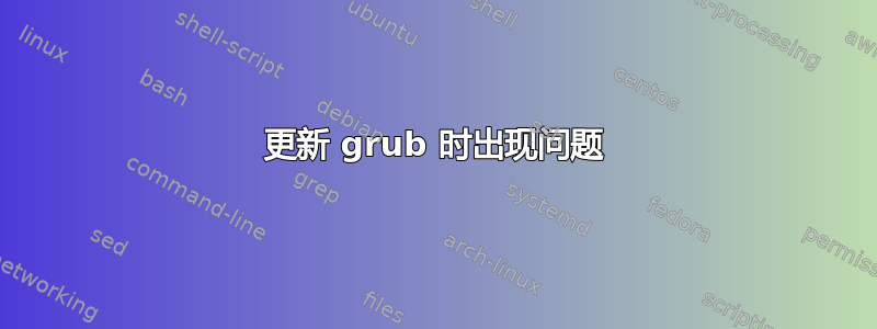 更新 grub 时出现问题