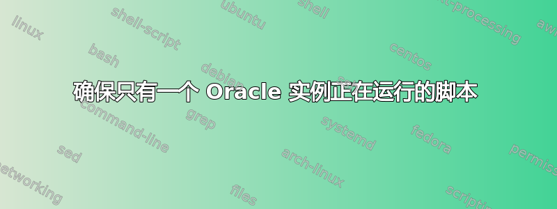 确保只有一个 Oracle 实例正在运行的脚本