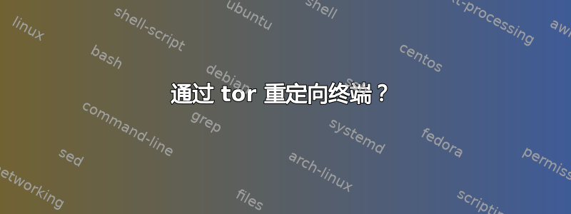 通过 tor 重定向终端？