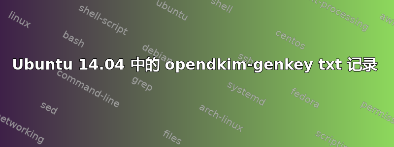 Ubuntu 14.04 中的 opendkim-genkey txt 记录