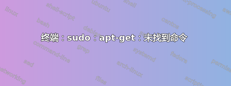 终端：sudo：apt-get：未找到命令