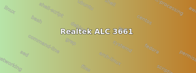 Realtek ALC 3661