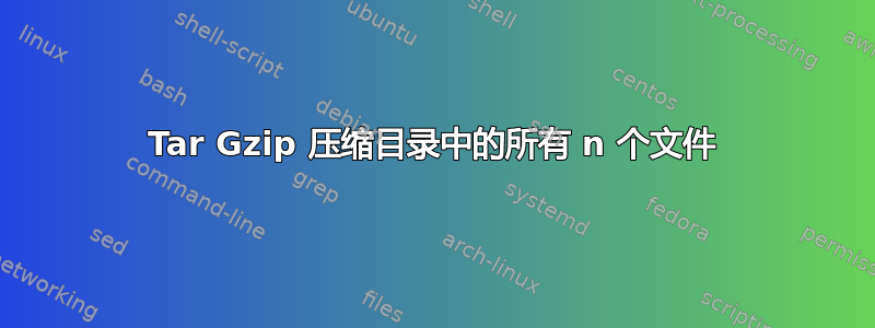 Tar Gzip 压缩目录中的所有 n 个文件