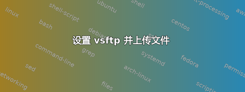 设置 vsftp 并上传文件