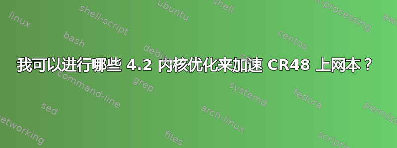 我可以进行哪些 4.2 内核优化来加速 CR48 上网本？