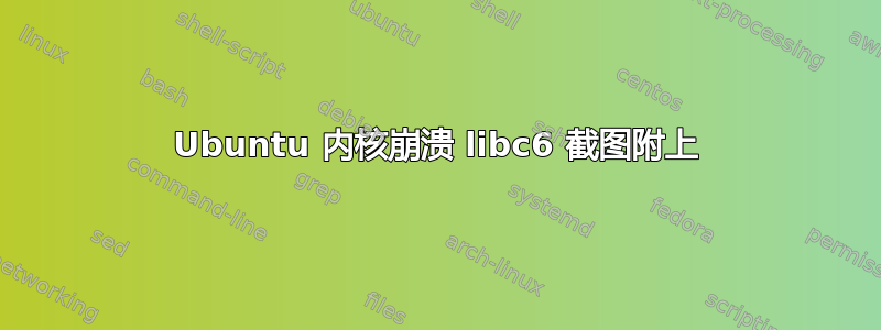 Ubuntu 内核崩溃 libc6 截图附上