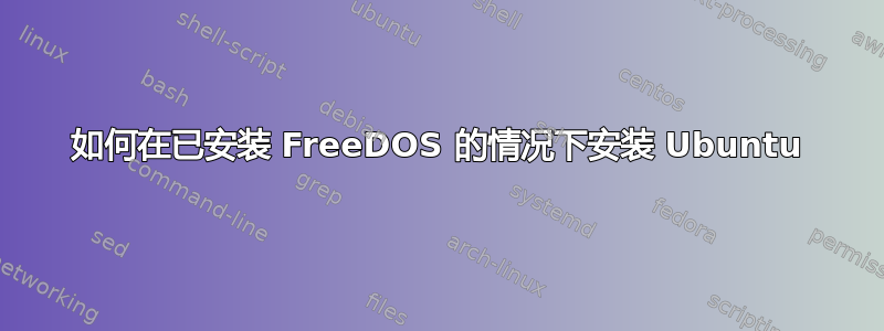 如何在已安装 FreeDOS 的情况下安装 Ubuntu