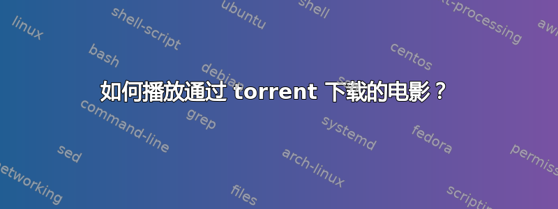 如何播放通过 torrent 下载的电影？